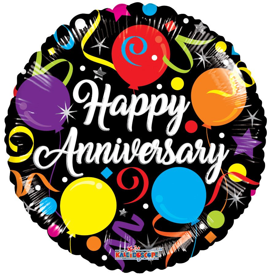 18" Happy Anniversary Balloons - (Single Pack). 15835-18 - FestiUSA