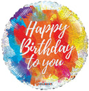 18″ Happy Birthday Brushes Holographic - (Single Pack). 15494-18 - FestiUSA