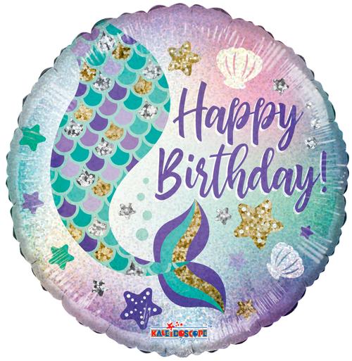 18" Happy Birthday Mermaid - (Single Pack). 16119-18 - FestiUSA