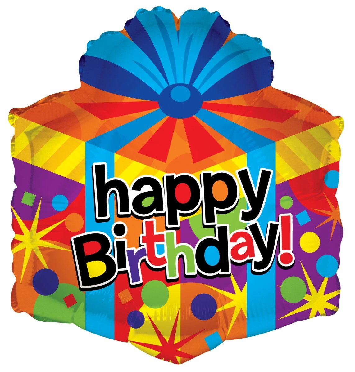 18" Happy Birthday Present - (Single Pack). 19606-18 - FestiUSA