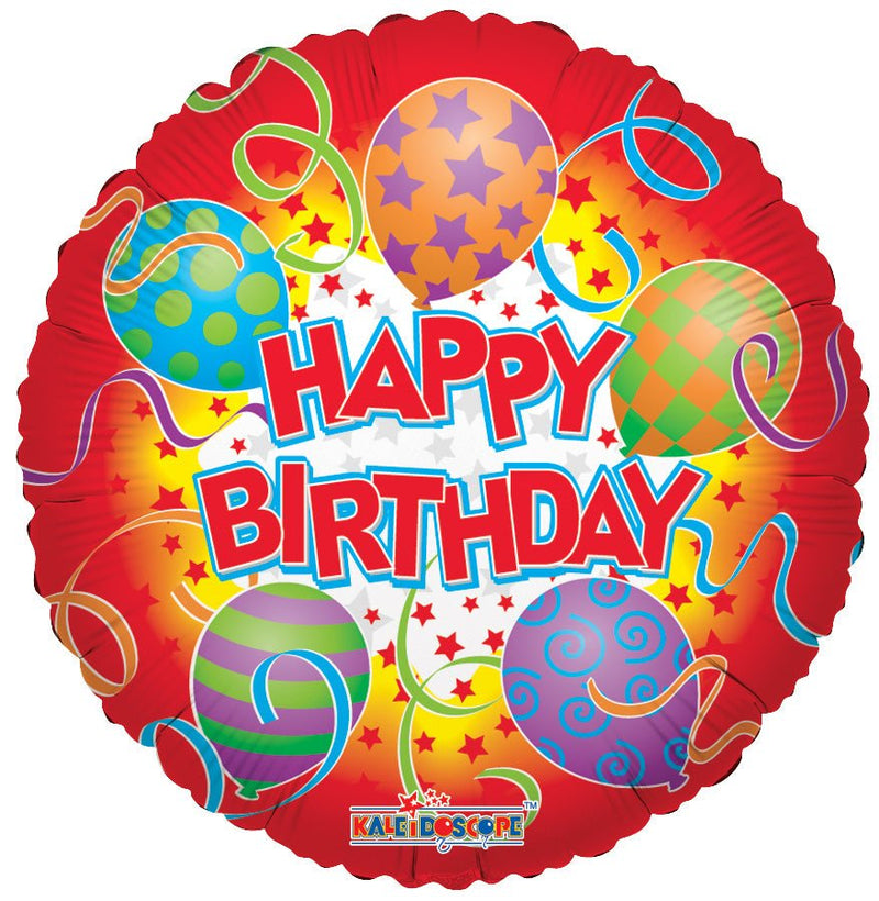 18″ Happy Birthday Printed Balloons - (Single Pack). 17447-18 - FestiUSA