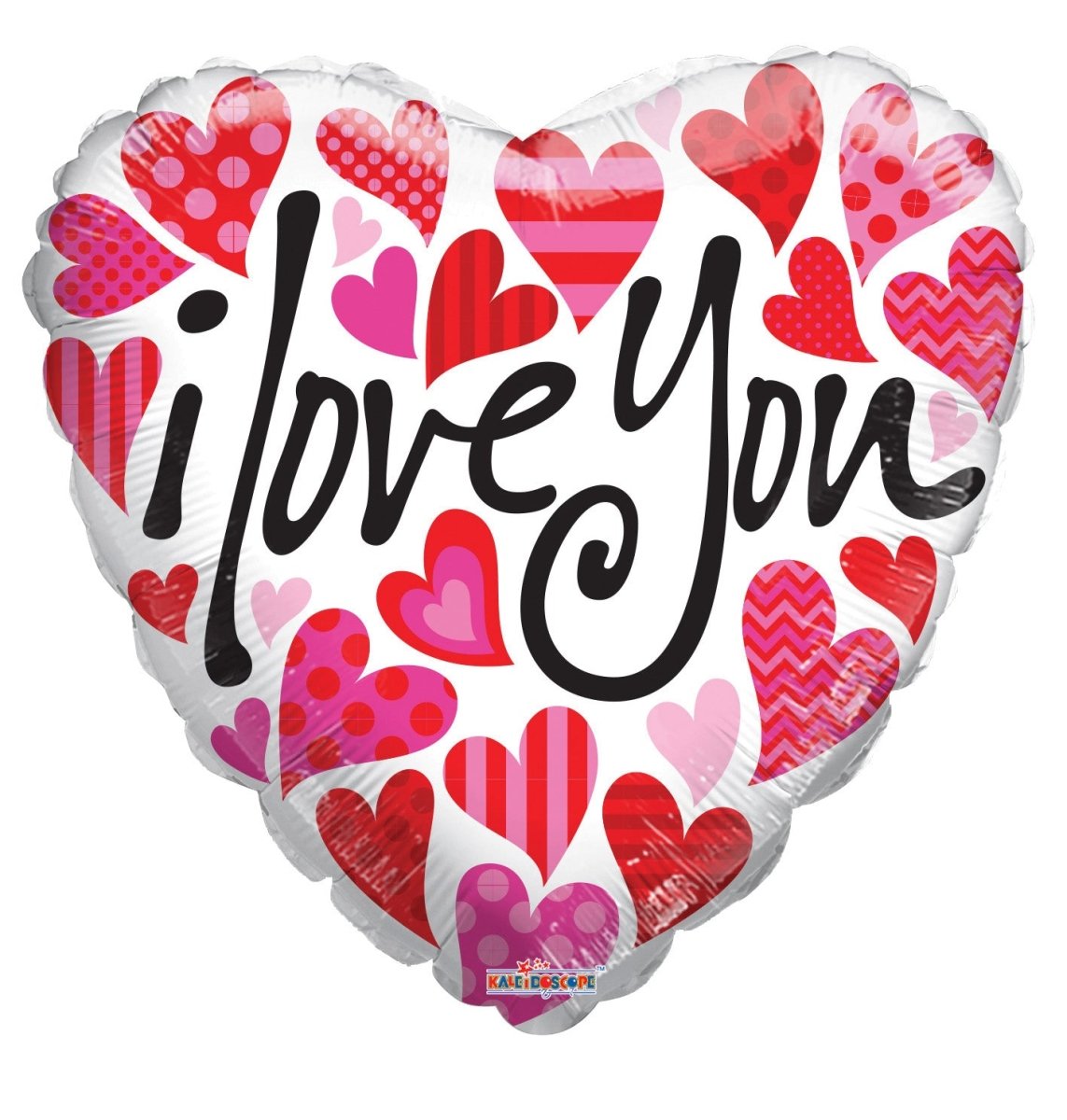 18″ I Love You Many Hearts On White - (Single Pack). 15205-18 - FestiUSA