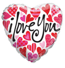 18″ I Love You Many Hearts On White - (Single Pack). 15205-18 - FestiUSA