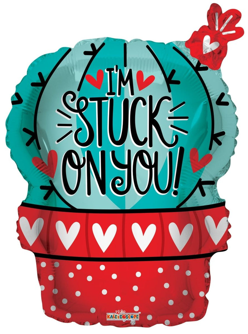 18" I'm Stuck On You Cactus Love Foil Balloon - (Single Pack). 16253-18 - FestiUSA