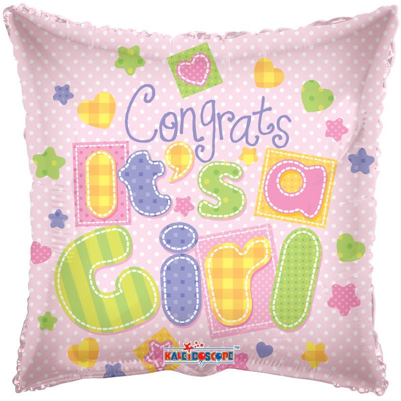 18" It's a Girl Mylar Foil Balloon - (Single Pack). 19295-18 - FestiUSA
