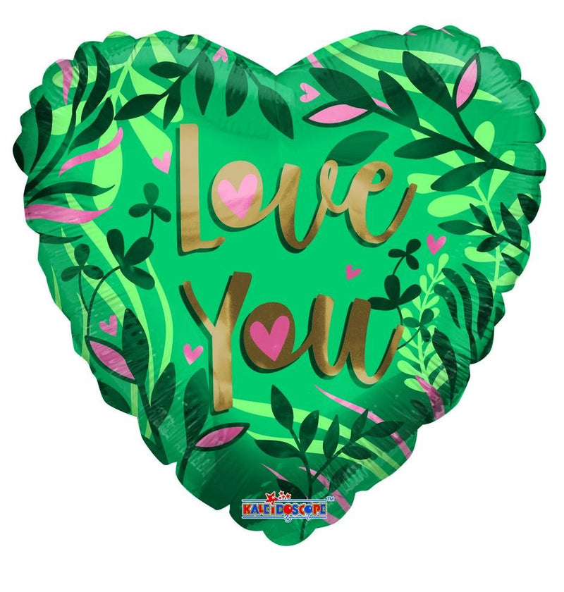 18" Love Green Foil Balloon - (Single Pack). 16363-18 - FestiUSA