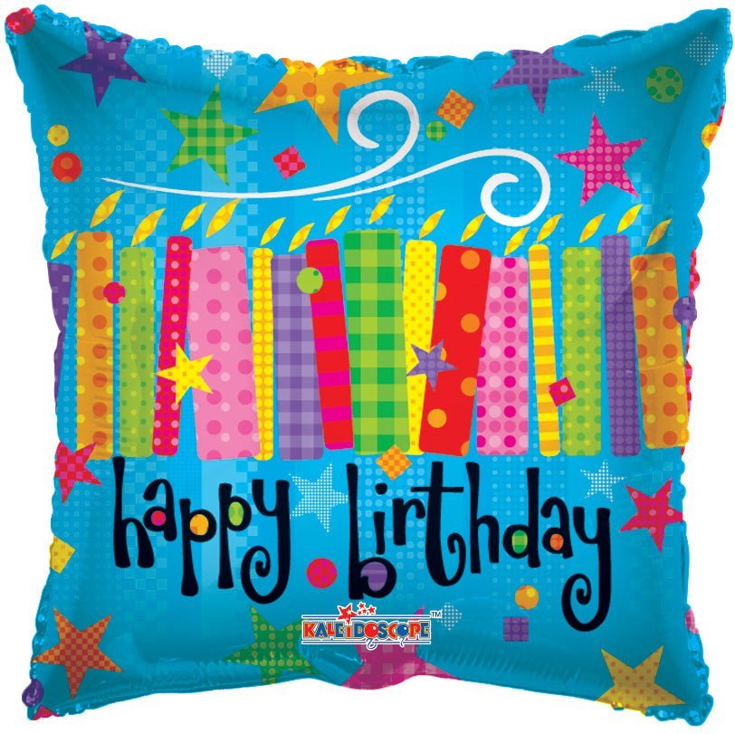 18″ PR Birthday Blow Candles Square – Single Pack. 17720-18 - FestiUSA