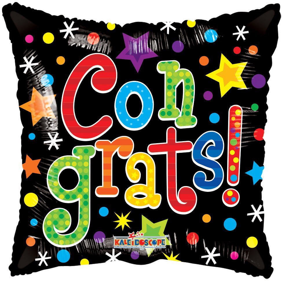 18″ PR Colorful Congrats Gb - (Single Pack). 15088-18 - FestiUSA