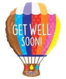 18″ PR Get Well Hot Air Balloon Shape Gellibean – (Single Pack). 15464-18 - FestiUSA