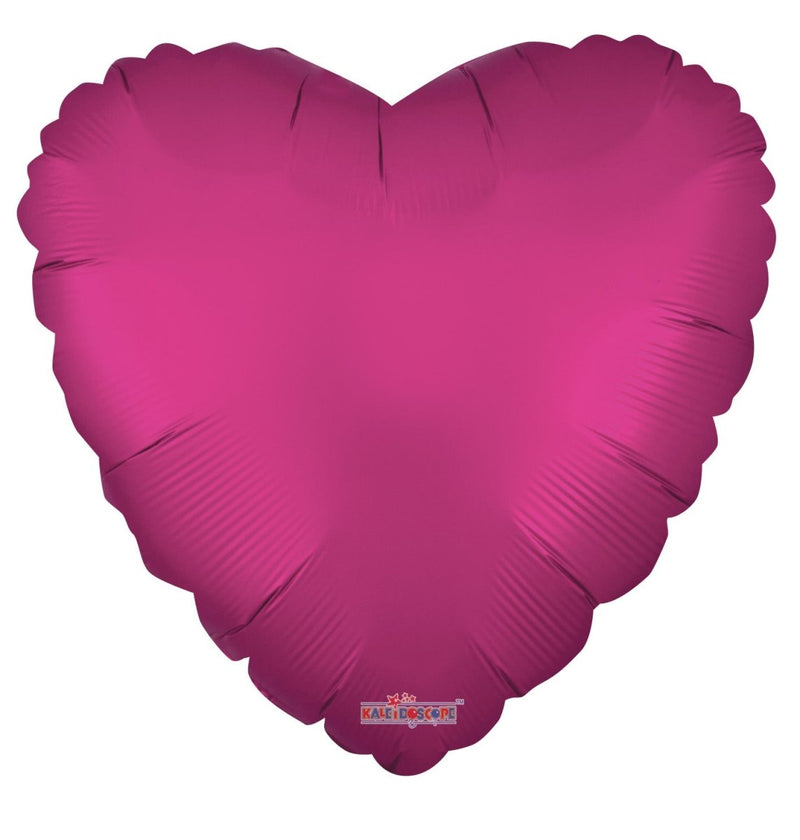 18" Solid Matte Heart Hot Pink - (Single Pack) 16263-18 - FestiUSA