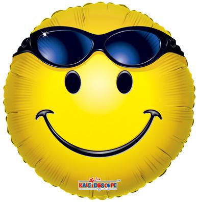 18" Summer Smiley Sunglasses Balloon - (Single Pack). 17525-18 - FestiUSA