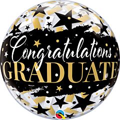 22" Graduate Black Stars Bubble - (Single Pack) 82539 - FestiUSA