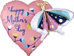 26" Butterfly Heart Happy Mothers Day 3D Effect - (Single Pack) 3922702 - FestiUSA