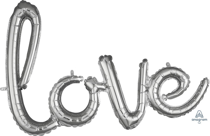 31” Phrase Love Silver - (Single Pack). 3669511 - FestiUSA