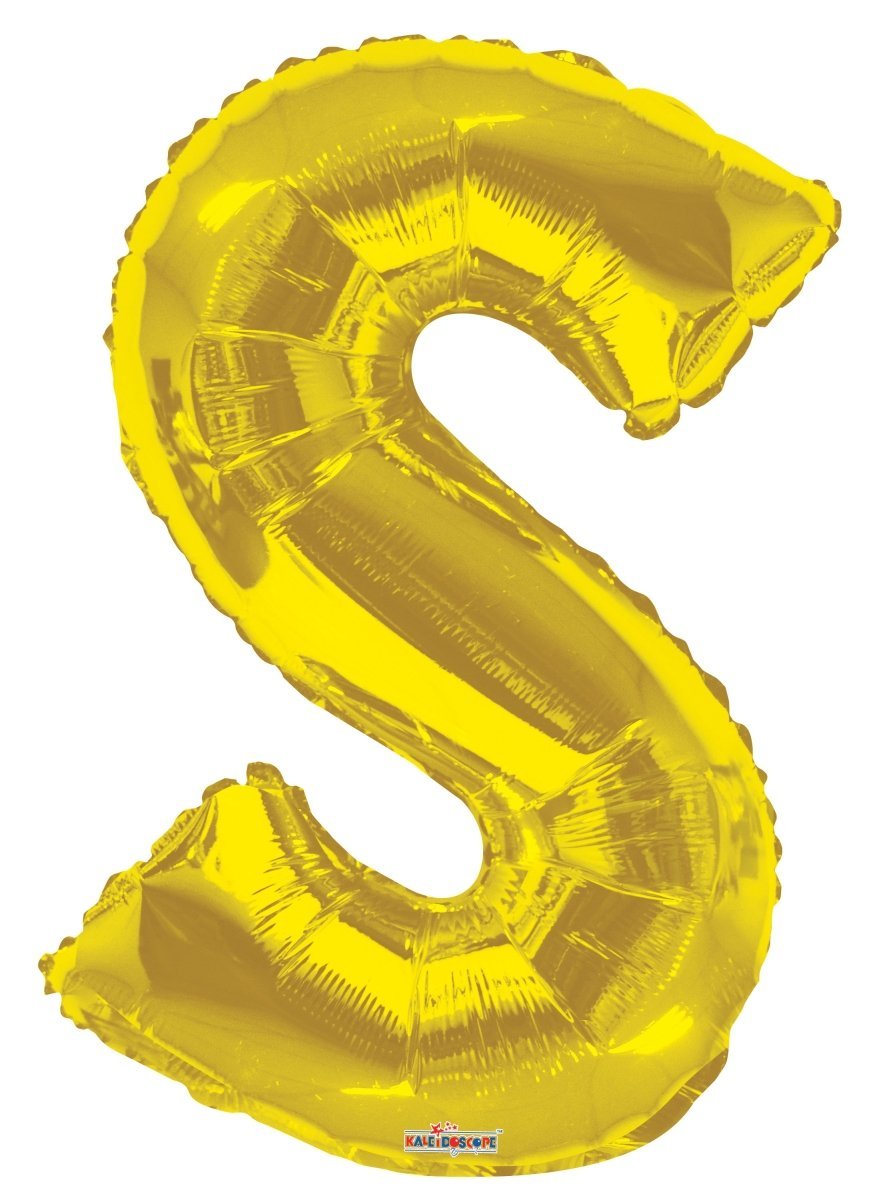 34″ SC Letter S Gold Shape – Single Pack. 15278-34 - FestiUSA
