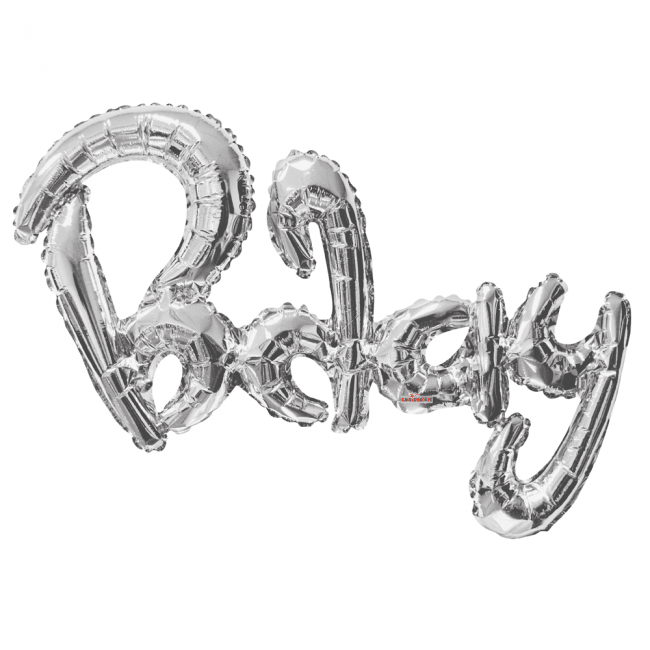 36" BDAY Script Silver - (Single Pack). 15758-36 - FestiUSA