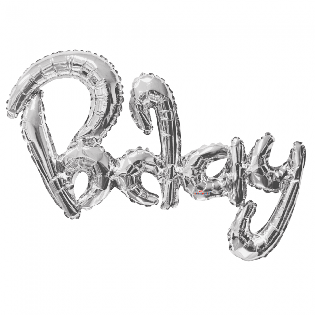 36" BDAY Script Silver - (Single Pack). 15758-36 - FestiUSA