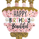 36" Birthday Cake With Stars Shape - (Single Pack). 15949-36 - FestiUSA