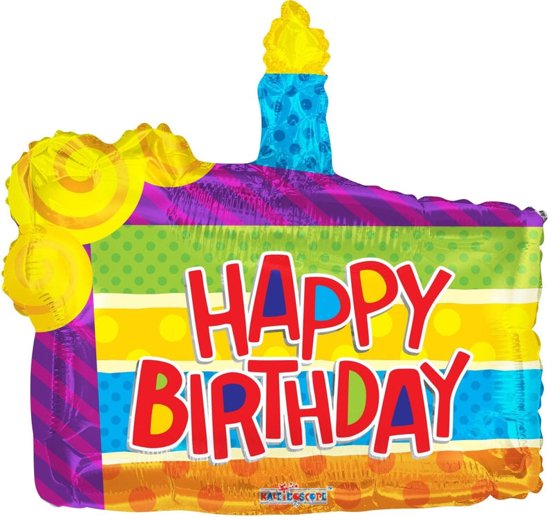 36" Happy Birthday Slice Cake - (Single Pack). 15456-36 - FestiUSA