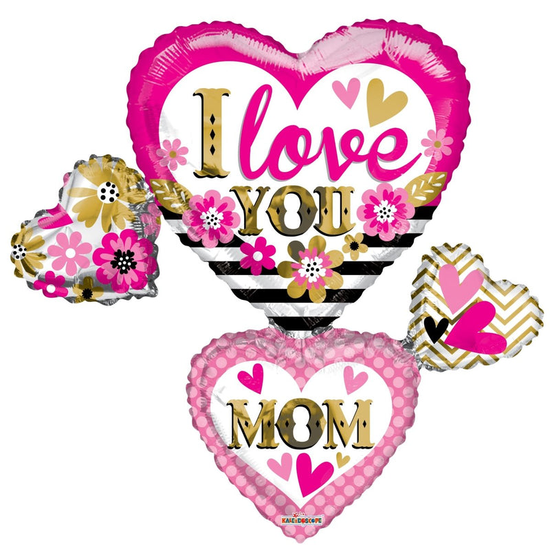 36″ I Love You Mom Many Hearts - (Single Pack). 84334-36 - FestiUSA