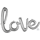 36″ SC Silver Love Script Shape – (Single Pack). 15733-36 - FestiUSA