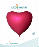 68″ Solid Red Heart DECOHEART - Single Pack. - FestiUSA