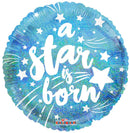 A Star Is Born Blue Holographic 18" - (Single Pack). 15492-18 - FestiUSA