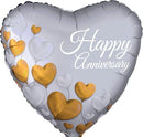 Anniversary Platinum Hearts 18" - (Single Pack). 3800101 - FestiUSA