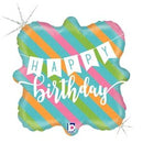Birthday Banner/Stripes 18" 36696 (Single Pack) - FestiUSA