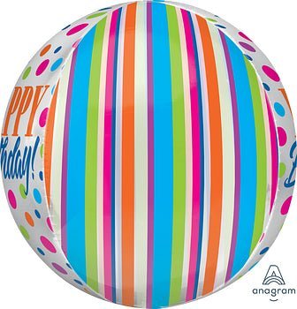 Birthday Bright Dots Orbz 15" - (Single Pack). 4181301 - FestiUSA
