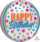 Birthday Bright Dots Orbz 15" - (Single Pack). 4181301 - FestiUSA