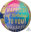 Birthday Stars and Gold Orbz 15" - (Single Pack). 4126601 - FestiUSA