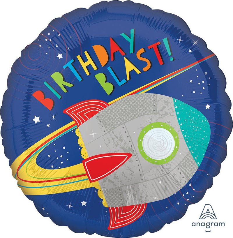 Blast Off Birthday 17" - (Single Pack). 3894701 - FestiUSA