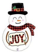 Buffalo Plaid Snowman 39" - (Flat). 35914 - FestiUSA