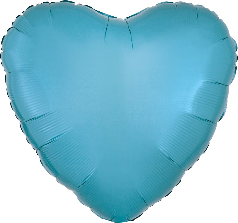 Caribbean Blue Decorator Heart 17" - (Single Pack). 2301801 - FestiUSA