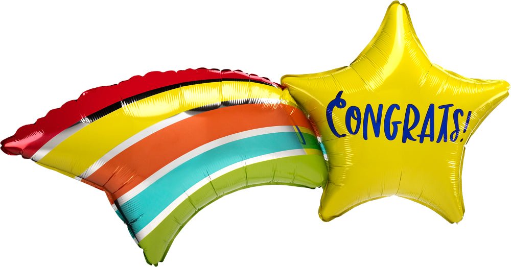 Congrats Shooting Star 27" x 22” - (Single Pack). 4113501 - FestiUSA