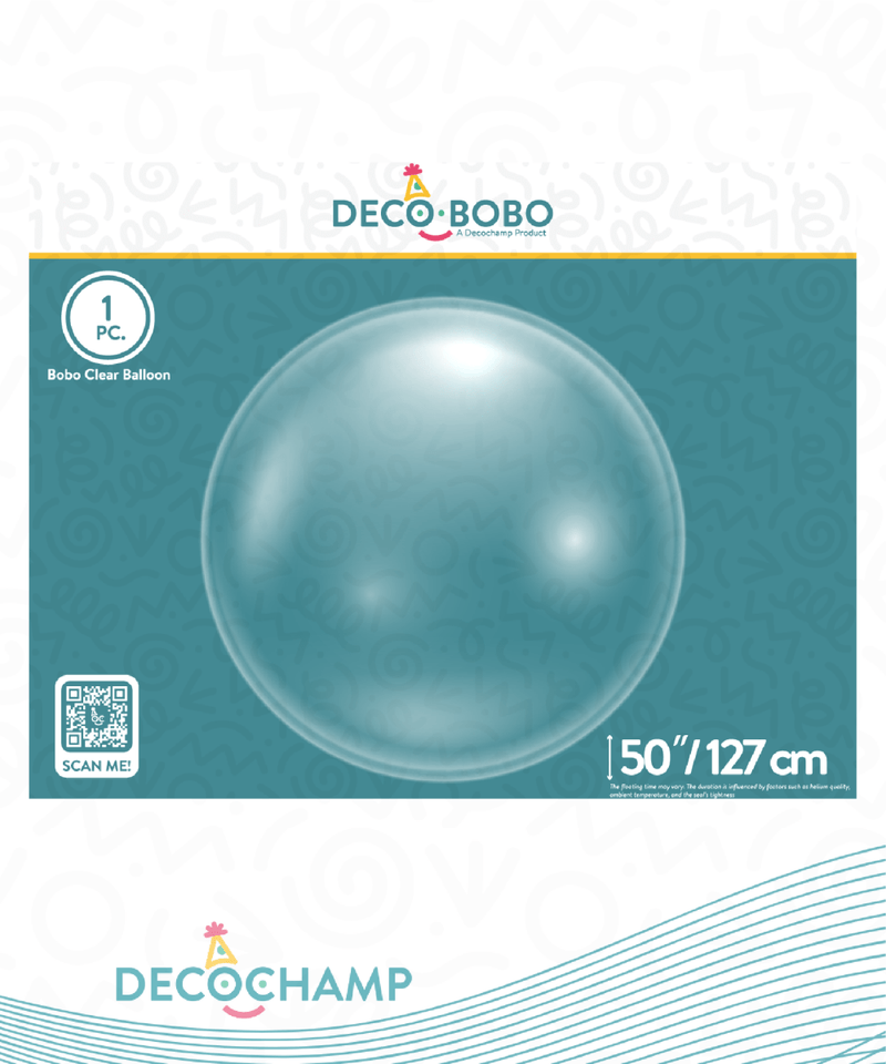 Decobobo DECOCHAMP 50" Clear Bubble (Single Pack) - FestiUSA