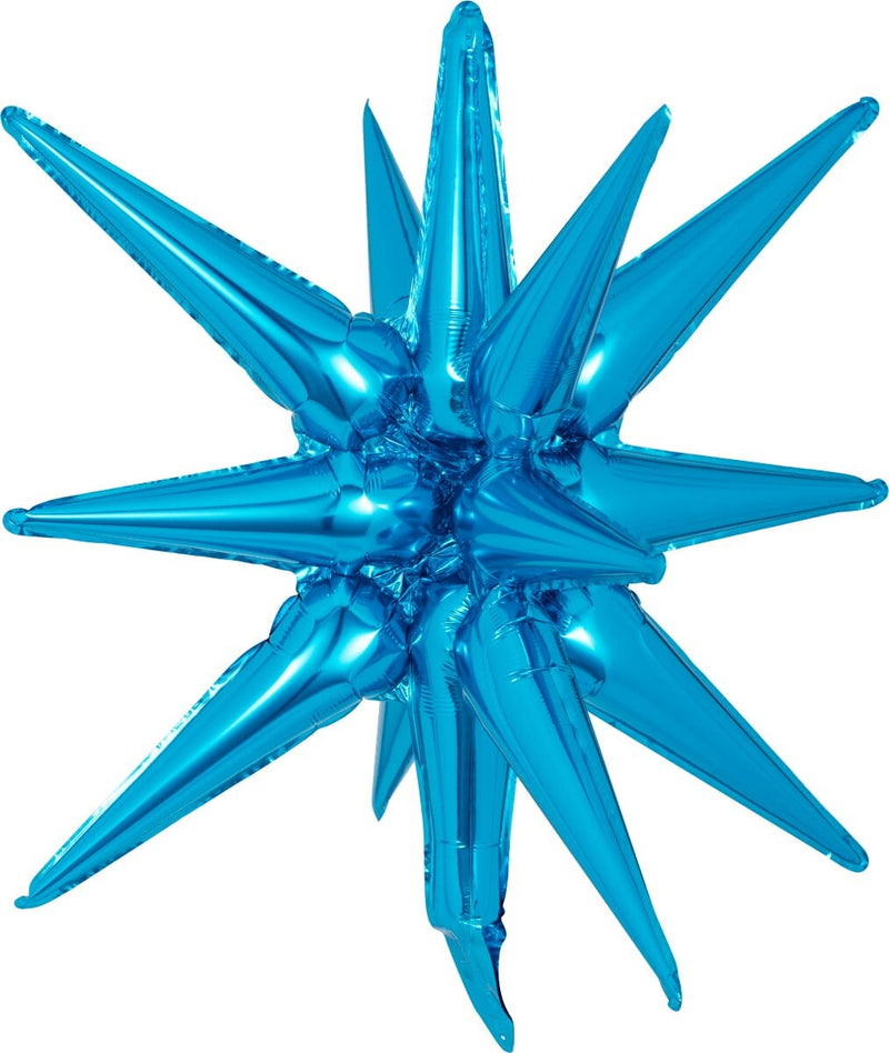 Decochamp Starburst Blue 3D Foil Balloon - 22" in. - FestiUSA
