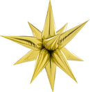 Decochamp Starburst Gold 3D Foil Balloon - 40" in. - FestiUSA