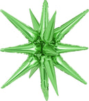Decochamp Starburst Green 3D Foil Balloon - 22" in. - FestiUSA