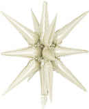 Decochamp Starburst Latte 3D Foil Balloon - 22" in. - FestiUSA