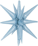 Decochamp Starburst Light Blue 3D Foil Balloon - 22" in. - FestiUSA