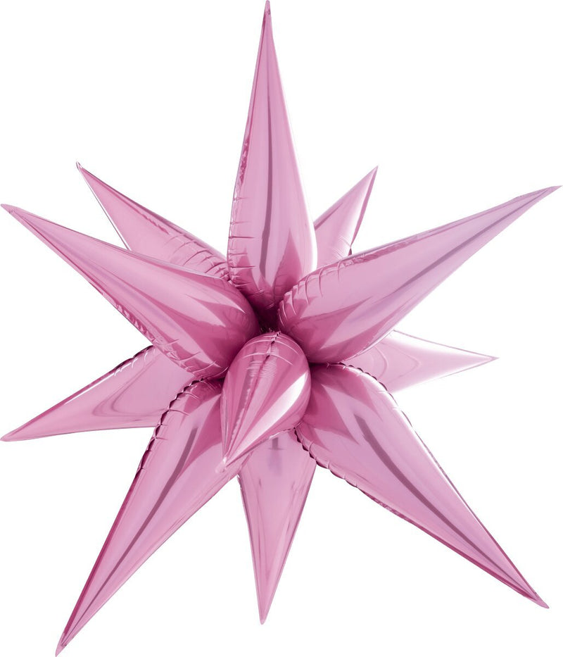 Decochamp Starburst Light Pink 3D Foil Balloon - 26" in. - FestiUSA
