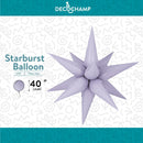 Decochamp Starburst Lilac 3D Foil Balloon - 40" in. - FestiUSA