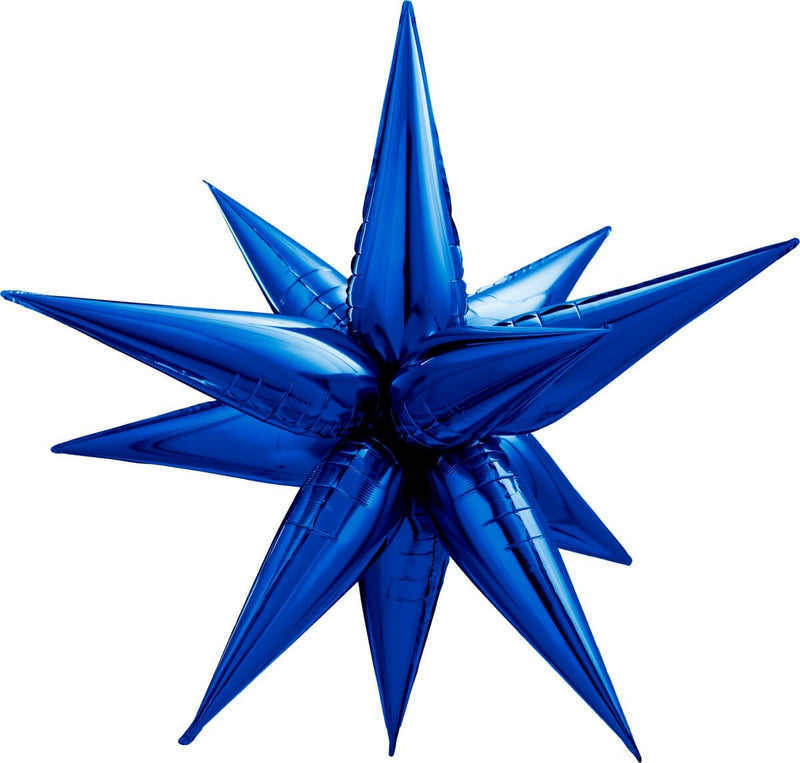 Decochamp Starburst Navy Blue 3D Foil Balloon - 26" in. - FestiUSA