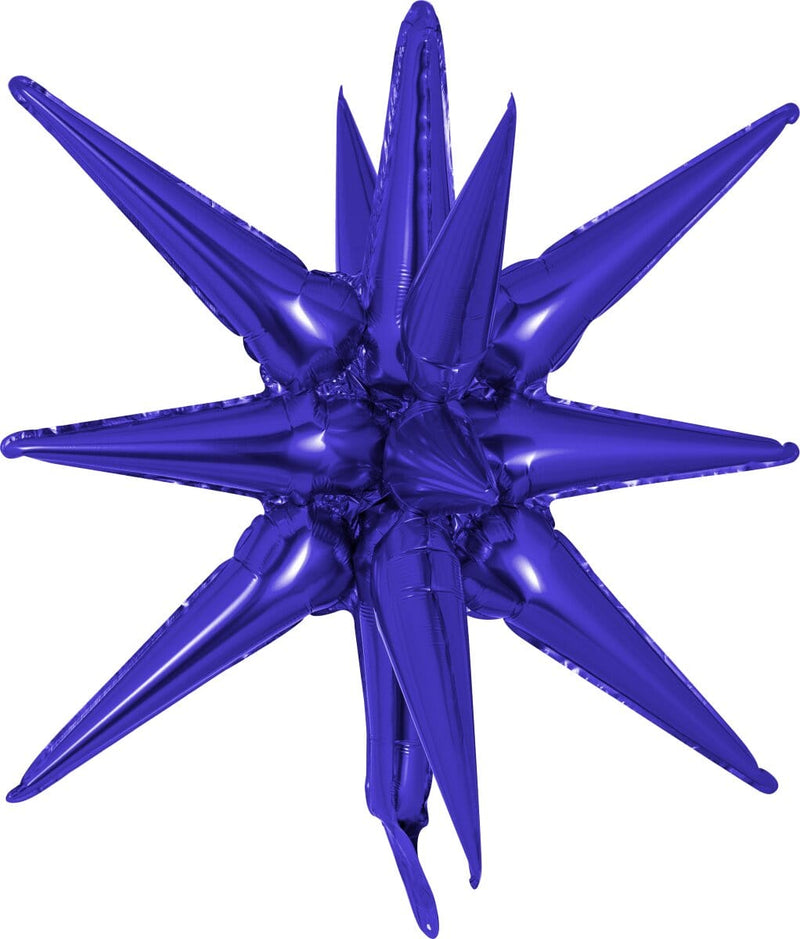Decochamp Starburst Purple 3D Foil Balloon - 22" in. - FestiUSA