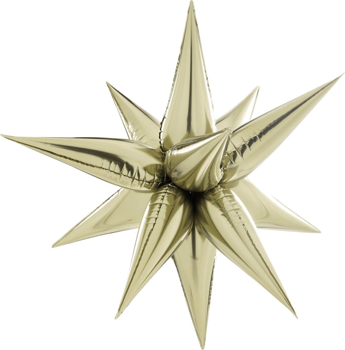Decochamp Starburst White Gold 3D Foil Balloon - 40" in. - FestiUSA