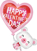 Floating Valentine's Bear 26" x 31" - (Flat). 4363402 - FestiUSA