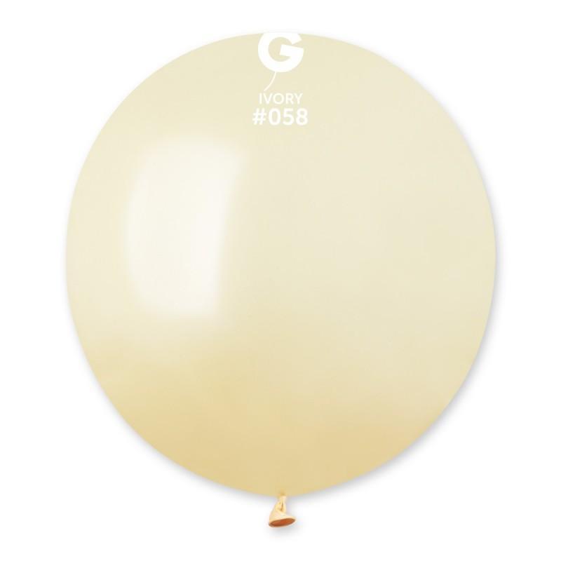 Gemar USA Metallic Balloon Ivory GM150-058 19" - FestiUSA