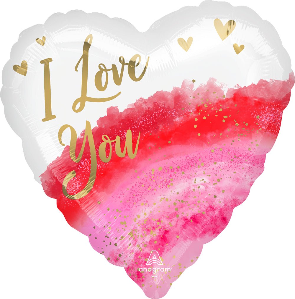 Geode Watercolor Love 17" - (Single Pack). 4366001 - FestiUSA